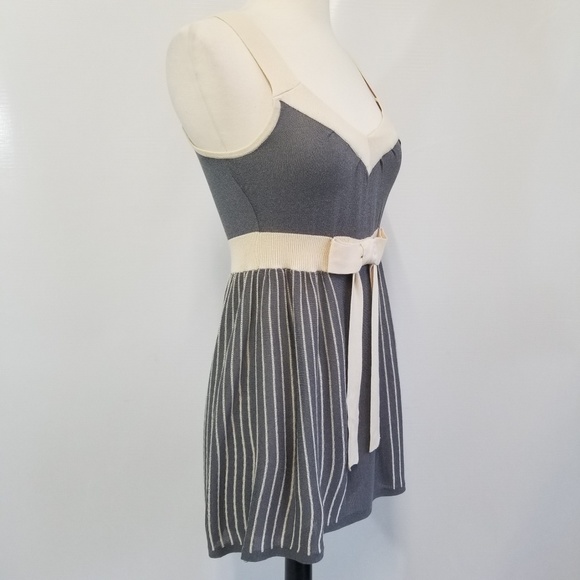 NANETTE LEPORE Womens Gray & Cream Knit Stretchy Tank Top Size XS - Picture 7 of 8